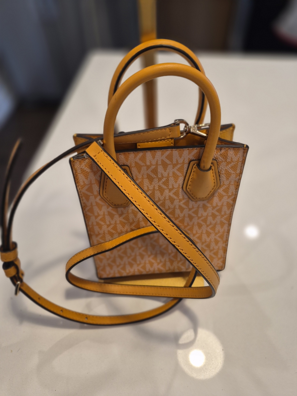 Michael Kors Orange Logo Mini Tote Crossbody